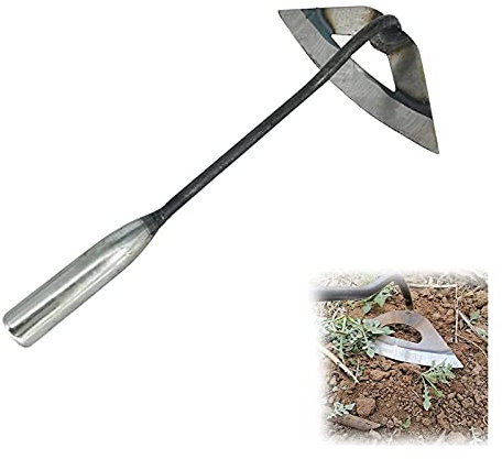 Zappa Cava Interamente In Acciaio Temprato, Zappa Da Giardino Per Diserbo Manico Lungo 30 Cm, Facile Diserbo E Allentamento Del Terreno, Zappa Portatile Attrezzi Da Giardino Per Diserbo Del Giardino