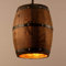 Pendelleuchte, Retro Holz Weinfass Hängeleuchte E27 Country Loft Anhänger Leuchte Industrielle Deckenpendelleuchte für Bar Cafe Living Dining (Ohne Glühbirne)