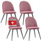 ALBATROS Esszimmerstühle mit Samt-Bezug 4er Set Capo, Rosa - Stilvolles Vintage Design, Samt-Bezug, SGS geprüfter Polsterstuhl - Moderner Küchenstuhl, Stuhl Esszimmer oder Esstisch Stuhl