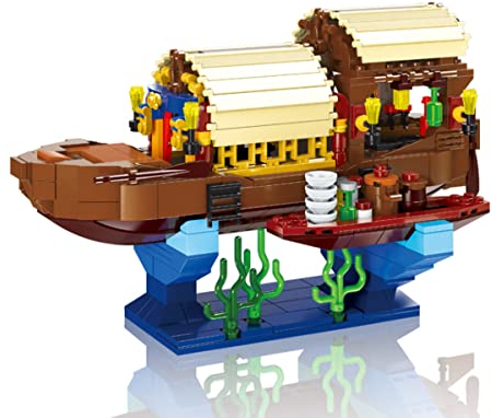 BlueBrixx 18013 Marke Xingbao – Antikes chinesisches Schiff aus Klemmbausteinen mit 560 Bauelementen. Kompatibel mit Anderen Klemmbausteinen. Lieferung in Originalverpackung.
