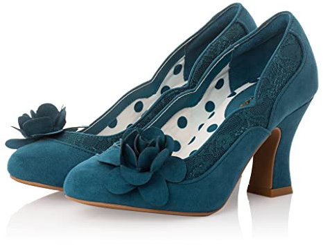 Ruby Shoo Women's Petrol Chrissie Mid Heel Court Shoes UK 4