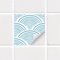 Alwayspon Piastrelle adesive in vinile impermeabile, stacca e attacca, autoadesive, per cucina, bagno, soggiorno, stile boho, 20 x 20 cm, 10 pezzi, blu