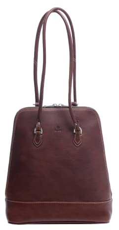 Adax Ect Leder Desigual Rucksack Damen mittelgroß Elegant, Braun Casual Convertible Schultertasche Frauen Hüfttasche Mit verstellbaren Schultergurten für Schule, Arbeit und Tagesausflüge - Lina