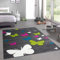 CARPETIA Niedlicher Schmetterlings-Teppich für Kinderzimmer ▸ robust schadstofffrei ▸ grau, 160 x 230 cm