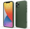 Red Ember Shockproof Case for iPhone, Ultra Slim Protective Liquid Silicone Matte Finish Phone Case with Soft Anti-Scratch Microfiber Lining (Green, iPhone 11 Pro Max)