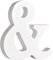 Rayher MDF-Zeichen &, weiß, 9,2 x 11 cm, Stärke 2 cm, 3D-Zeichen Holz, Holz-Zeichen, FSC zertifiziert, 64566102