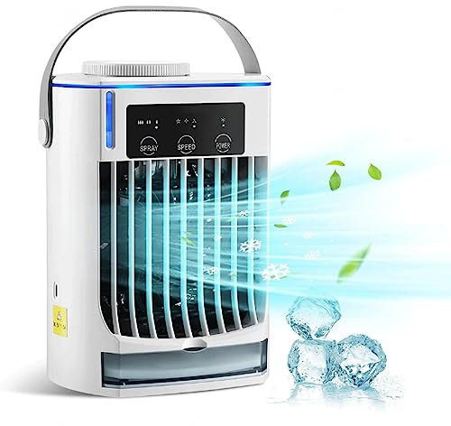 Climatiseurs, 4 en 1 Climatiseur Mobile sans éVacuation ExtéRieur - écologique Climatiseur Portable Bureau à Domicile Travail en Plein Air