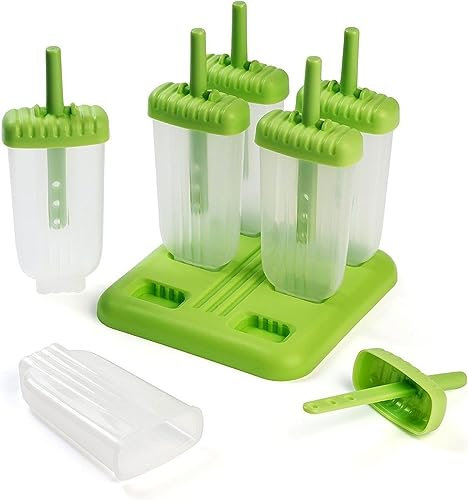 Eisformen, Stieleisformer 6 Stück Eis am Stiel Formen aus Kunststoff BPA Frei, Popsicle Formen Set
