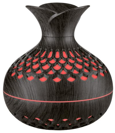 DAZZLEEX Ätherisches Öl Diffusor USB Desktop Aromatherapie Aroma Diffusor Holzmaserung Luftbefeuchter Für Home Office Decor (Dunkel)