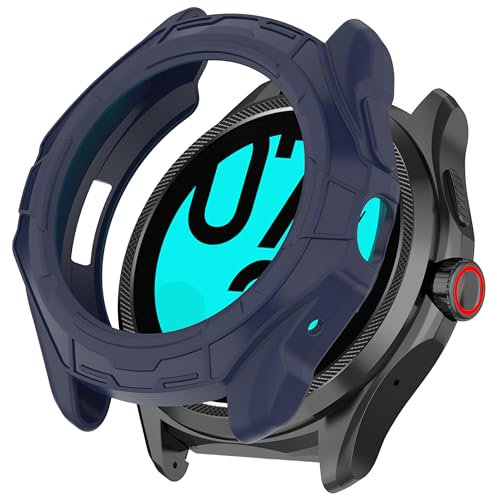 CZhkg TPU Coque Compatible avec Ticwatch Pro 5 Case, TPU Anti-Chute Anti-Rayures étui Housse Cover, Étui Ultra Mince Portable Antichoc Etui pour Ticwatch Pro 5 Watch Accessoires (Bleu)