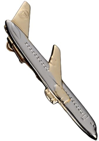 eexuujkl Stilvolle Accessoires für Männer | Krawattenklammer in Flugzeugform | Krawattenklammern aus Kupfer | Klassisch
