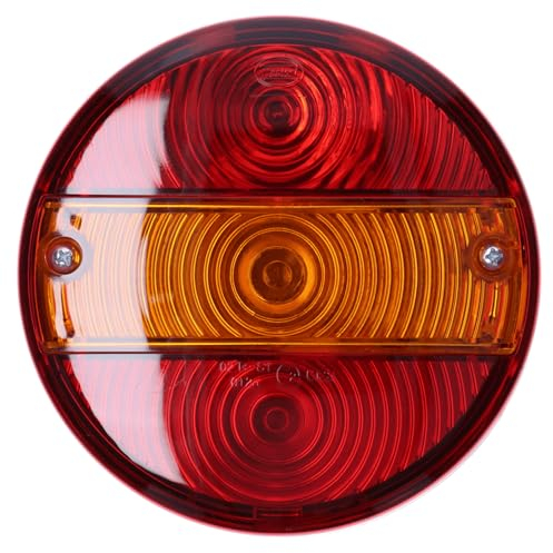 SAMETRUCK Lichtscheibe 140mm Ø 3 Kammerleuchte Heckleuchte Rückleuchte PKW LKW Auflieger Anhänger