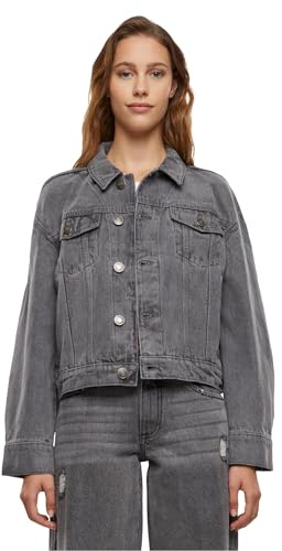 Urban Classics Damen Jeansjacke Ladies 80‘s Oversized Denim Jacket, lässige Jeansjacke für Frauen, Oversized Fit