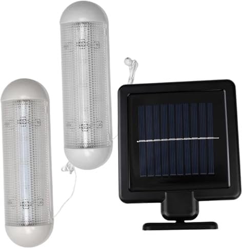 Lampe solaire pour abri de jardin avec cordon de tirage, lampe solaire LED double lampe pour abris de jardin, couloir, serre
