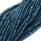 Achat & Jaspis Edelstein Strang Perlen, 4mm, Rondelle, 110 Stück, Schmuckperlen Halbedelstein für Schmuck Kette Armband (Marine Blau)