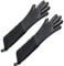 Uanratg Guanto da forno in silicone professionale extra lungo, resistente al cotone, con interno in cotone, per cucina, barbecue, forno, griglia - nero