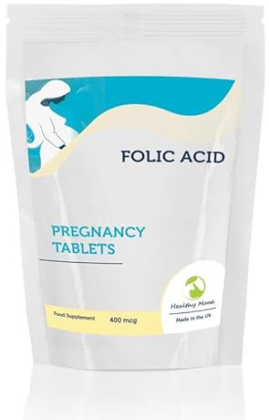 Folic Acid 400mcg Vitamin B9 Pregnancy Tablets - Essential Prenatal Supplement for Maternal Health & Baby's Development