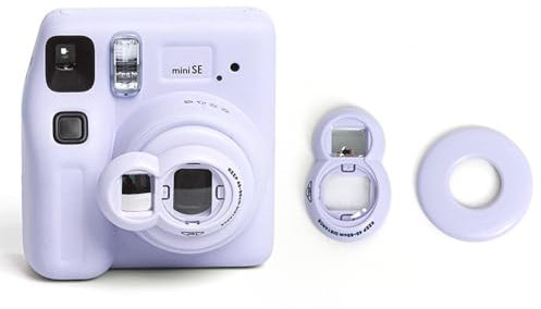 Selfie Mirror for Instax Mini SE, Mini Self-Portrait Mirror Selfie Close Up Lens Accessories for Mini SE Instant Camera (Purple)