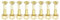 PATIKIL Kit de Quincaillerie pour Skateboard 1, 8 Pièces Vis de Montage en Acier au Carbone de Qualité 8.8 Boulons Écrous Set pour Skateboard Cruiser, Doré