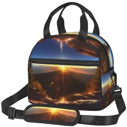 YHBLYKXP Glänzende Overlook-Tasche für Mittagessen, geeignet für Büro, Arbeit, Picknick, Reisen, isolierte Lunchtasche