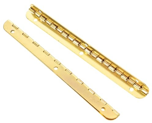 WATIIFUFU Charnières Pour Boîtes À Bijoux 115 X 8 Mm En Fer Doré Pour Boîtes À Bijoux Avec Verrouillage À 90 Degrés Installation Facile