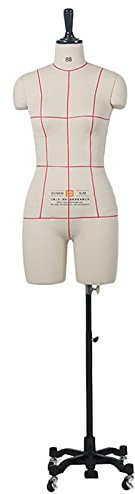 AITEKODVG Nähen Plus Size Schaufensterpuppe weiblich, Halbmaßstabskleidform, Schneiderpuppe weiblicher Torso Schneidermodell zum Nähen von Kleidung für Mädchen (Farbe: Weiß, Größe: XL-165/84A)