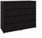 BDW - Kommode mit Schubladen - Sideboard Wohnzimmer - 120 cm breit, 100 cm hoch - Schubladenkommode Groß, für Schlafzimmer, Kinderzimmer, Jugendzimmer, Flur - Schwarz