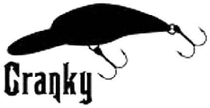 14.4 CM * 7.1 CM Irritabile Crankbait Lure Pesca Decal Car Styling Adesivi for auto Adesivo riflettente Decalcomanie Nastro nero(Black)