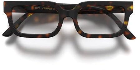LONDON MOLE® Icy lesebrille | Coole rechteckige lesegeräte | Herren damen unisex | Federscharniere