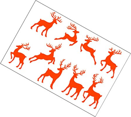 CHILDWEET 1stück Leuchtender Weihnachts-elch-aufkleber Für Fensterdekoration Fluoreszierende Wandsticker Für Festliche Anlässe Und Gemütliche Atmosphäre