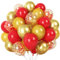 60 Stück Rot Gold Luftballons, 12 Zoll Rot Gold Latex Ballons und Gold Konfetti Helium Luftballons, Rot Geburtstagsdeko für Mädchen Frau Mann Hochzeit, Abschluss, Geburtstag, Babyparty Dekoration