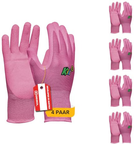 Guanti Kids rosa, taglia 5 – Multipack 4 paia