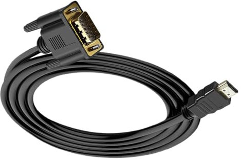 Genérico Adaptador Convertidor HD a VGA - Cable HD A VGA Para Monitor,Accesorios Antirinterferencias Para Proyector TV PC Portátil Sobremesa
