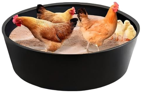 Verstellbare Staubbadwanne Für Hühner Und Geflügel Langlebige Hühnerstall | Hühnerstall Reiniger Behälter für Geflügel Hennen Hähne Pool Farmen Rasen