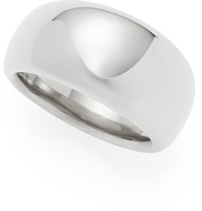 JEWELS BY LEONARDO Ring Georgette • Statement-Ring aus silberfarbenem Edelstahl • massive, glatte Oberfläche mit sich verjüngender Ringschiene • Gr. 19 (60) • Schmuck Geschenk für Frauen • 025477