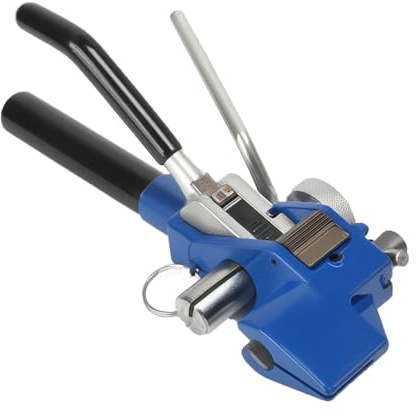 TOOSOAR Herramienta de Flejado,Tensor de Fleje de Alta Resistencia,Hasta 25 mm y 0.9 mm de Grosor,Azul