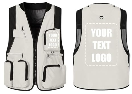 Generisch Personalisierte Warnweste aufdruck mit Foto und Text oder Logo und Mehreren Taschen,Warnschutz Arbeitsweste Sicherheitsweste mit Bedruckbare