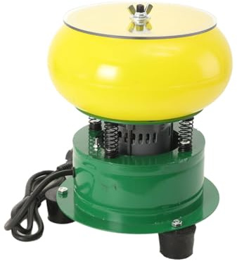 8 Zoll Poliermaschine Schmuck 100W Professionelles Steinpoliermaschine Elektrische Vibrierende Polierbock Edelstein Schleifmaschine Schmuckpoliermaschine Für Jade Achat Münz