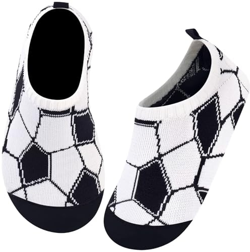 Kyopp Hausschuhe Kinder Junge Mädchen Atmungsaktive Leicht Barfussschuhe | Rutschfest Turnschläppchen, Weich Lauflernschuhe, Kindergarten Pantoffeln, Unisex Kleinkinder Slippers, Gr.20-35
