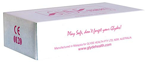 Glyde Ultra Strawberry (Erdbeere) 100 rote Kondome mit Erdbeer-Aroma, vegane Kondome ohne Casein, zertifiziert mit der Vegan-Blume