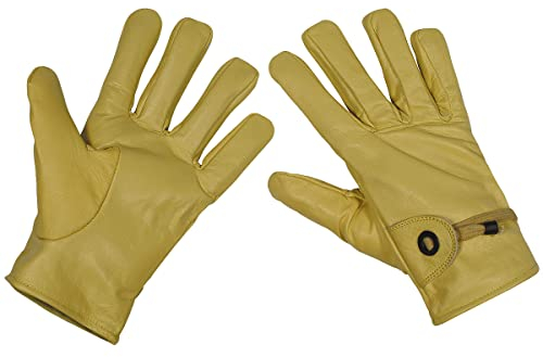 MFH Herren Western Leather Handschuhe Beige Größe S