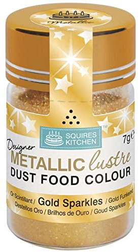 Squires Kitchen Designer Gold Sparkle Metallic Lustre Dust 7g