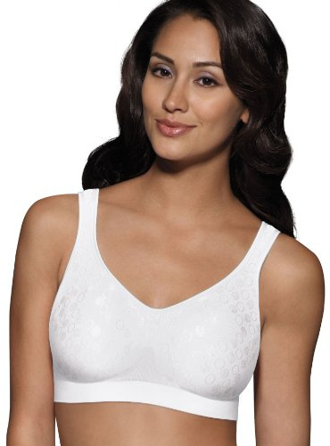 Bali womens Comfort Revolution Shaping Wirefree bras, White Pattern Dot, X-Large US