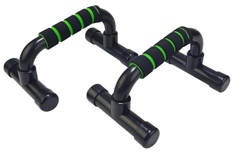 Tunturi Push-up Bars - Parallettes - Push-up Bar - Push-up Support - Push-up Bar - Schwarz/Grün