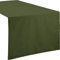 REDBEST Tischdecke, Tischläufer Uni Seattle, 100% Baumwolle dunkelgrün Größe 40x170 cm - Robustes, glattes Gewebe, mit hochwertigem Kuvertsaum