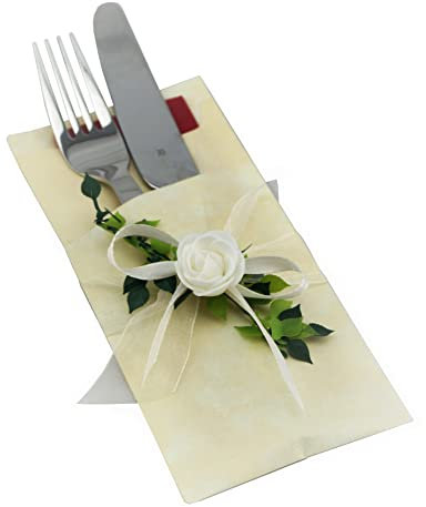10 Bestecktaschen Hochzeit Taufe Kommunion Konfirmation Verlobung BT001