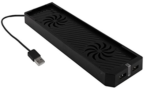 REYTID Ventilador de refrigeración Dual/Soporte Compatible con Xbox One x Incluyendo Doble USB hub Combo Delgado