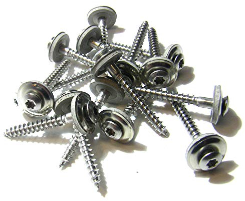 50 Stk. Spenlgerschrauben Edelstahl V2A mit EPDM Dichtscheibe Teilgewinde Torx 4,5x20->4,5x80 (4,5 x 40)
