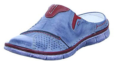 Krisbut Damen Pantolette Leder Blau (Blue) Größe 39 EU