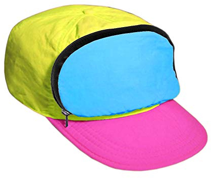 Bauchtasche Kappe Nylon| 80er 90er Bauchtasche Herren Cap| Bauchtasche Damen Cap im Retro-Stil | Cap Herren und Damen mit Reißverschlusstasche | Cap mit Geldtasche